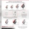 Service Caster 8 Inch Kingpinless Red Poly on Steel Wheel Caster Swivel Locks 2 Rigid, 2PK SCC-KP30S820-PUR-RS-BSL-2-R-2 - alternate 4